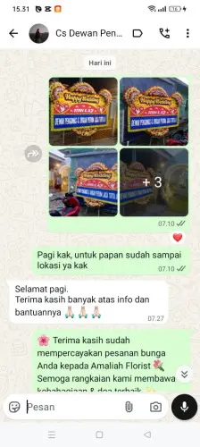 Testimonial Papan Bunga Pernikahan majakerta