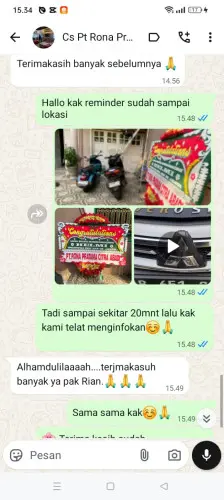 Testimonial Papan Bunga majakerta